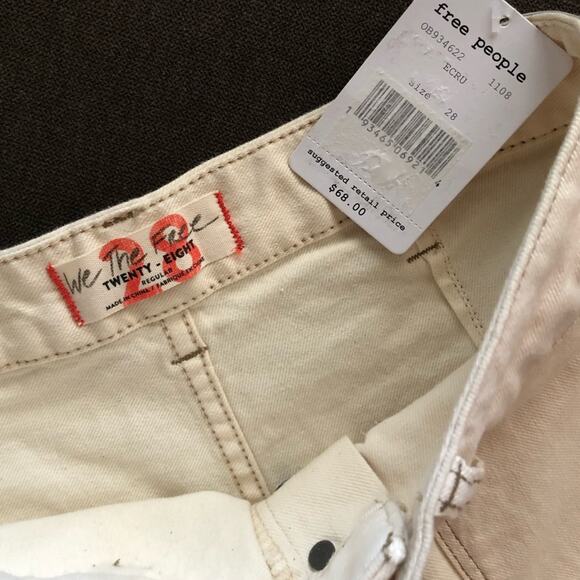 Free People Tan Bridgette Denim Shorts 28 - Picture 6 of 8